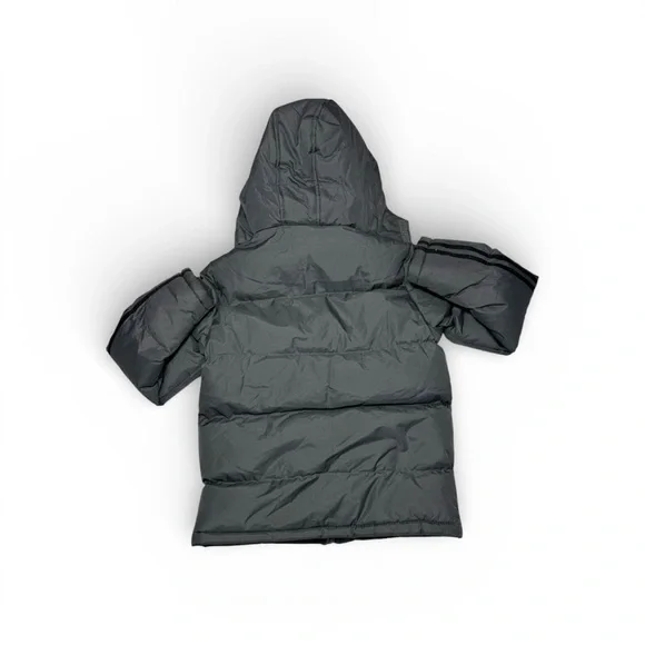 Kids Black Hooded Jacket - Picture 2 of 4